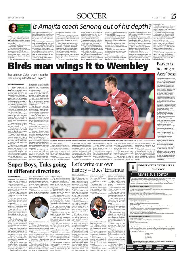 _OnTargetmedia's tweet photo. @Larry_Cohen was featured in the Saturday Star over the weekend and spoke about his upcoming game against England! http://t.co/KzUapwxVMh
