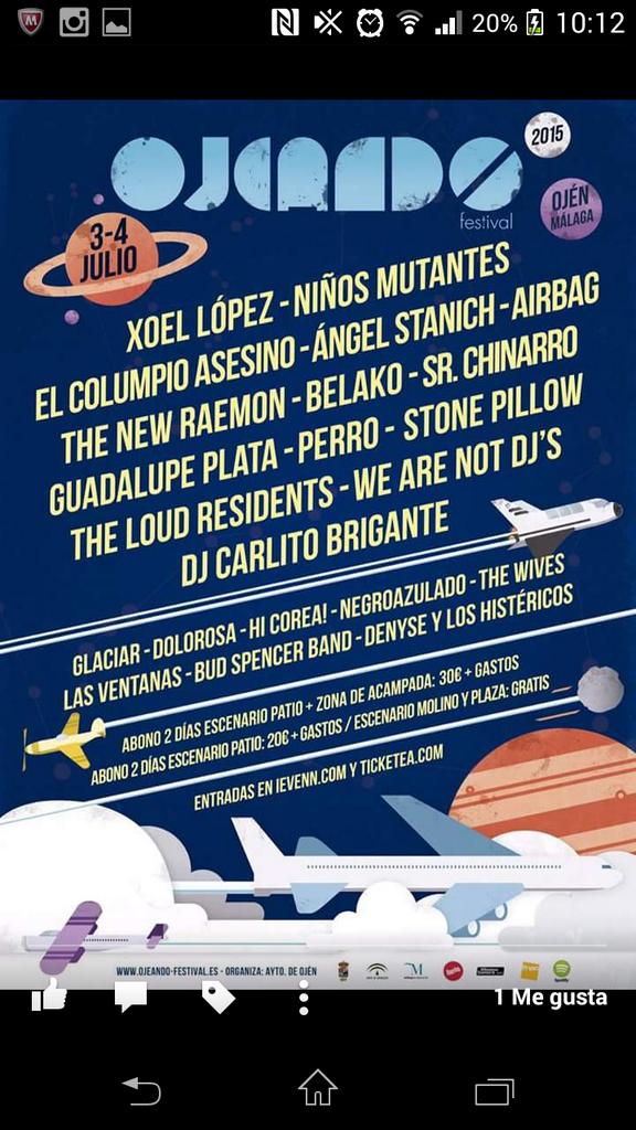 marinamata4's tweet photo. Cierra el cartel @OjeandoFestival  mi Celebración de final de exámenes sigue siendo especial cada año. http://t.co/4A5CLJUrj5