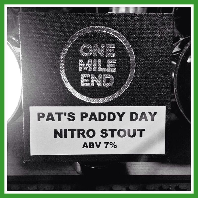 Come down for a <a href="/onemileend/">OME</a> #stpatricksday Nitro Stout. Perfect with our Lamb shank shepherds pie.