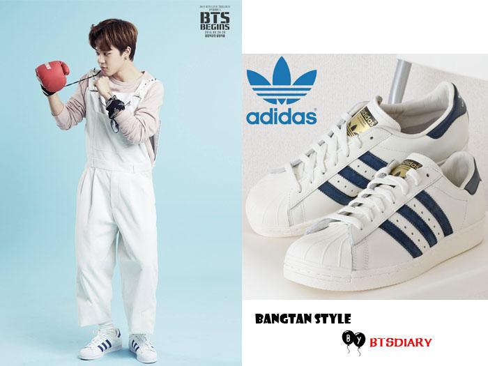 BTS DIARY Twitter: "[Bangtan Style] Jimin at BTS BEGINS (POSTER) Adidas Superstar 80s Deluxe_ Navy White $110 http://t.co/3borJItpqw" / Twitter