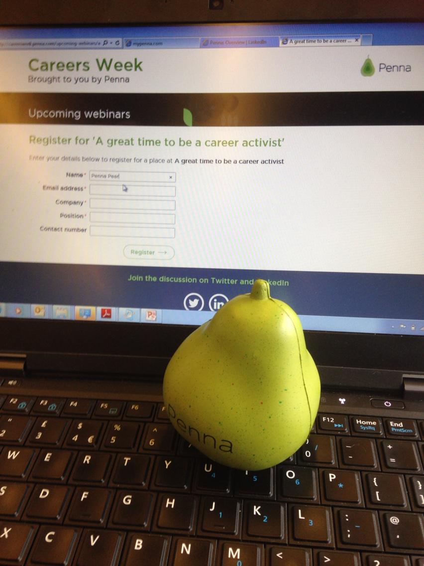 kit_laverty's tweet photo. #pennapear registering for today's webinar #careeractivist #pennaCW @PennaPlc #careerexperts http://t.co/FhHJ1pKWP0