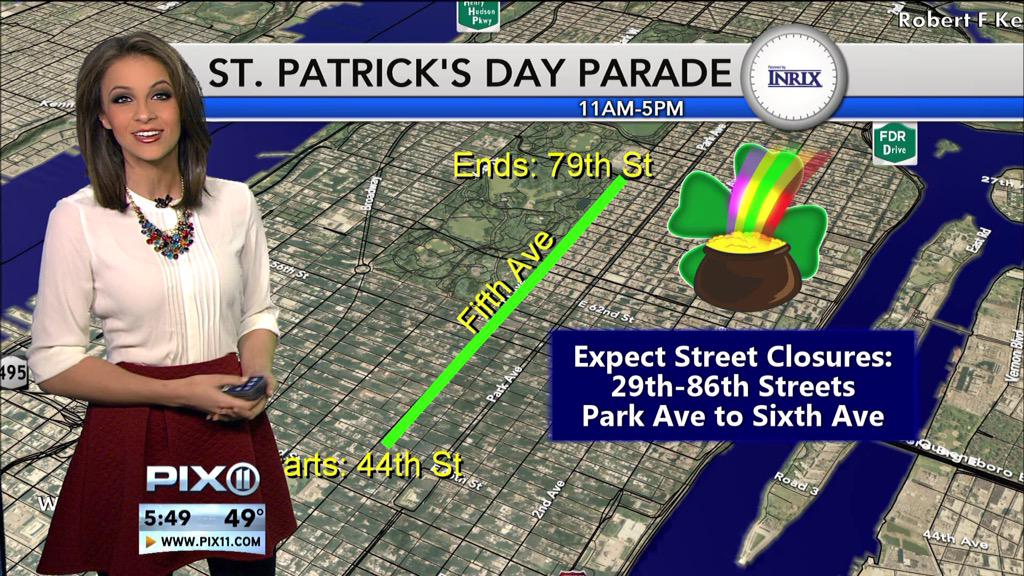 🍀 Here we go, NYC 🍀

St Patrick's Day parade street closure advisory @PIX11News #nycparade