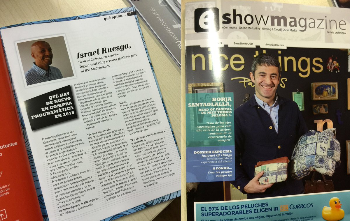 RepriseMediaES's tweet photo. ¡No te pierdas @eshowesp! Nuestro Head of #Cadreon nos da las claves sobre lo nuevo en #compraprogramatica en 2015! http://t.co/xVU763y4tn