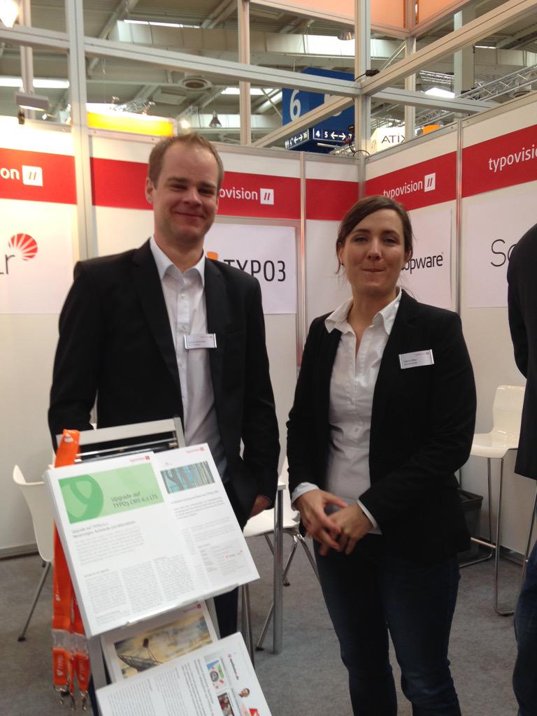 computerzauber's tweet photo. #TYPO3 auf der #CeBit Besuch bei typovision - nett wars bei euch http://t.co/tz4yIqIZEl