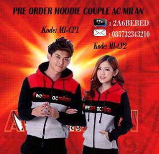 ProdukBola4's tweet photo. Jaket Milan couple keren. SMS/WA 085732343210, BB 2A6BEBED http://t.co/DvAMq0Teoj @Aguz_Milan_LPU @Jonomodest @Linzy1103_FC