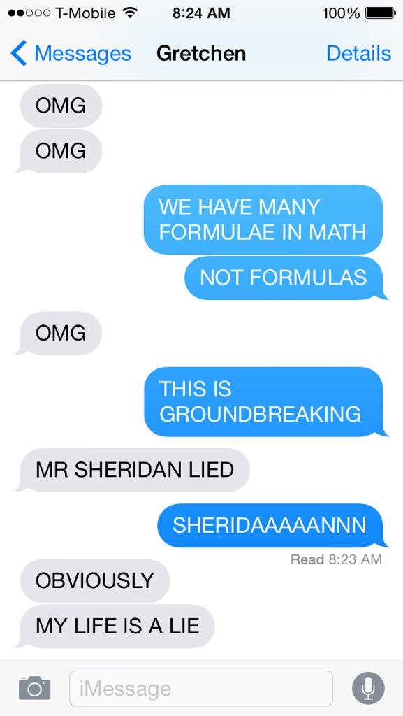 Maria Heuring On Twitter Psa The Plural Form Of Formula Is Not