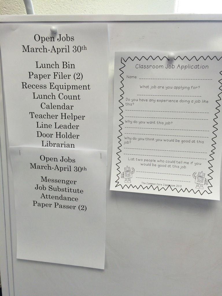 Open Jobs in Third Grade- applications for a classroom job- #TLIM Leader in Me! #wearelamphere #edmonsonlions