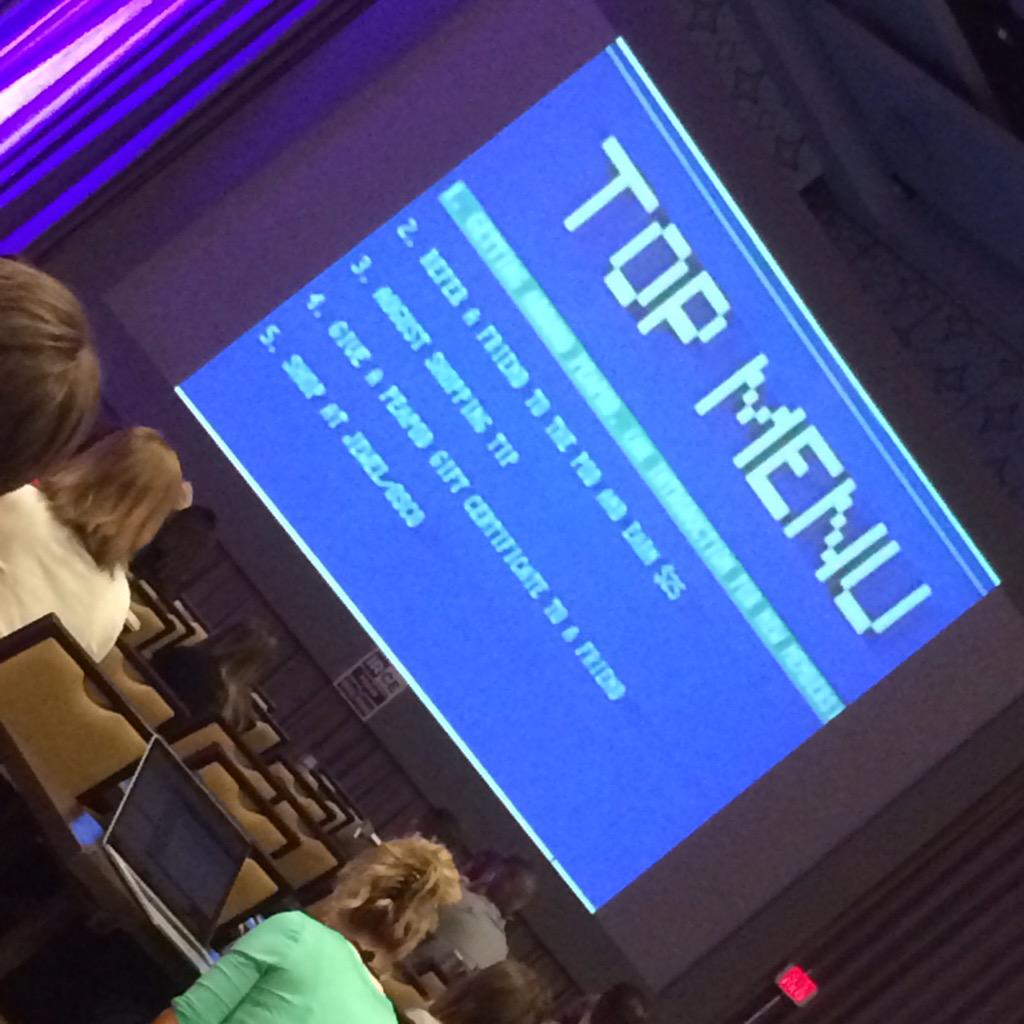 jessebuckley's tweet photo. Peapod CTO taking us back to early web design (VHS screen grab below). Where will design be in 20 years? #IRCELA http://t.co/znZauUHjCY