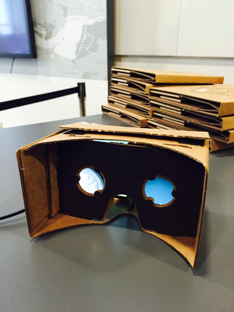#GoogleCardboard VR: coolest part of my day so far! <a href="/thenorthface/">The North Face</a> content making me miss climbing #SXSW #GoogleFiber