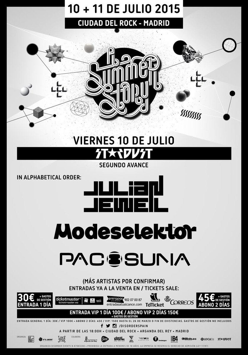 mwinterfestival's tweet image. RT y GANA DOS ABONOS VIP para #ASummerStory!! @JulianJeweil @modeselektor @Paco_Osuna @stardustclubmad