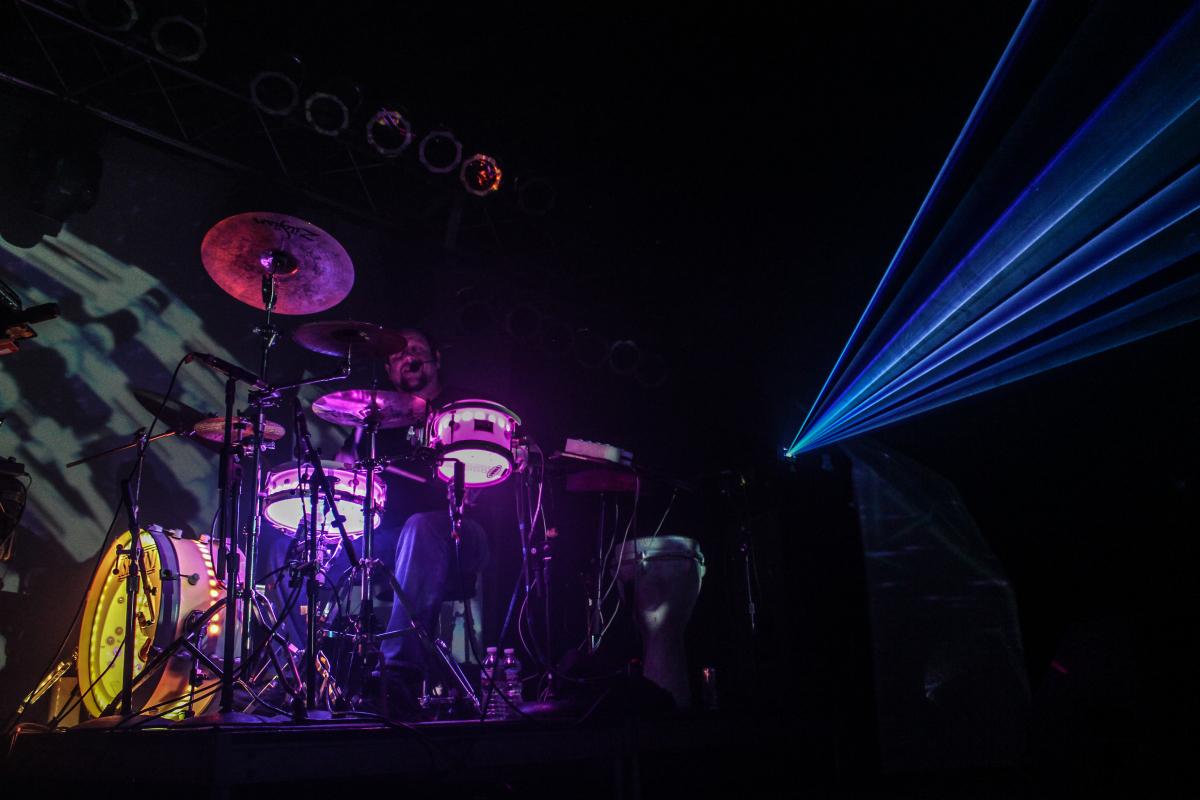 EOTOmusic's tweet photo. Look for our laser mapping and custom LED video pixel mapped drum set on tour, designed by #LaserWolf #OuterOrbit http://t.co/S1d2qNr99J