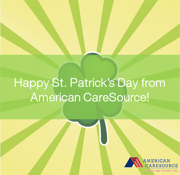 AMCareSource's tweet image. American CareSource wishes you a #HappyStPatricksDay! #urgentcare #primarycare