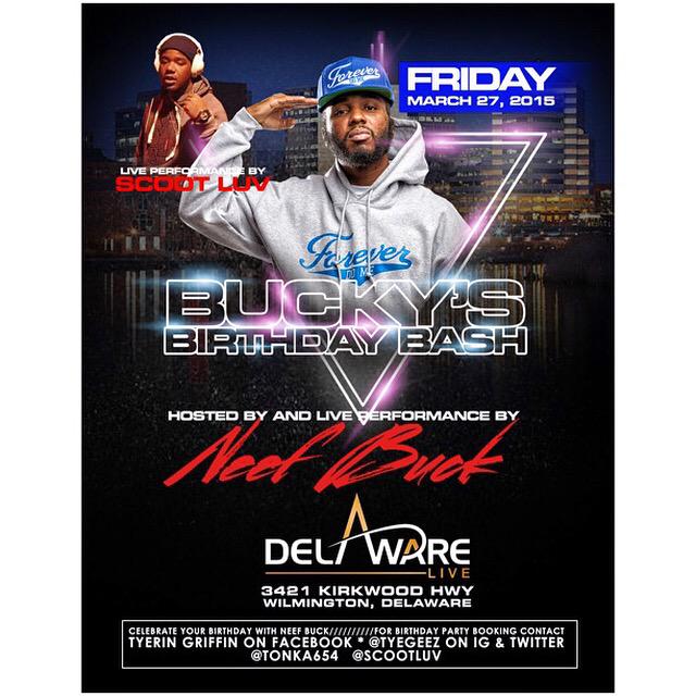 TeamDjBran's tweet photo. Lituation March 27th at Delaware Live! Neef Buck Bday bash &amp; Scoot Luv mixtape release party! http://t.co/VbAiPq8mEc