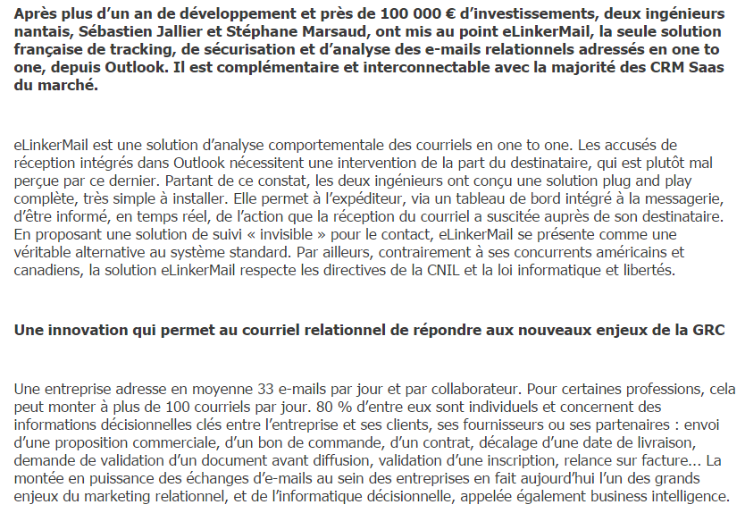 FranckyPedia's tweet photo. Plugin français d’analyse comportementale des #emails relationnels one to one : @eLinkerMail : http://t.co/tmBY5dFHZv http://t.co/MMhYmgaM1I