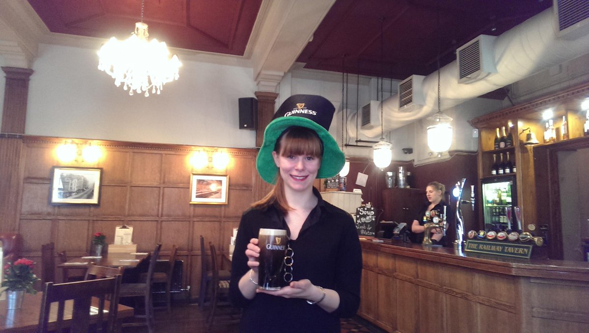 Warming up for a great St Patrick's day celebration at the railway. Party starts here! #railway@ec2m