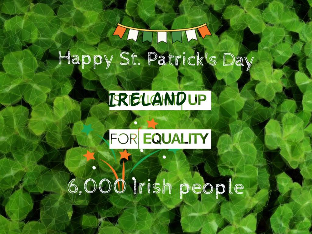 StandUpEqual's tweet photo. IRELAND UP FOR EQUALITY 🍀
6,000 men and women from every county of Ireland. Join us today. 
#straightupforequality http://t.co/4qu101m9eu