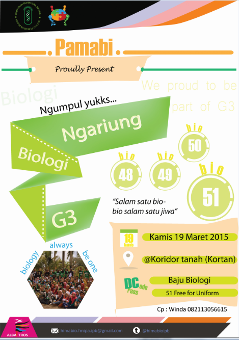 himabioipb's tweet photo. reminder...Biologi ngariung @bio49_IPB  @bio48ipb  @Biologi50IPB  @bioipb http://t.co/QpFSo1E6dg