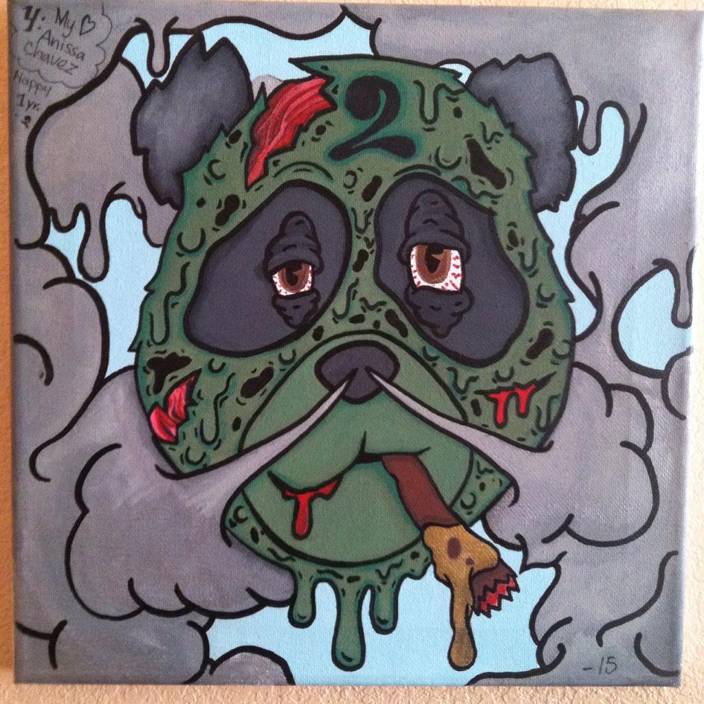 2LimitedART's tweet image. Finally finished this one for my wife🐼✅ (zombie stoned panda)