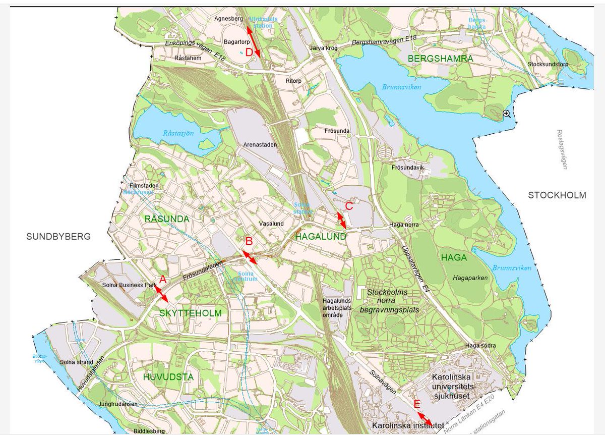 Karta Solna Stad | Karta Mellersta