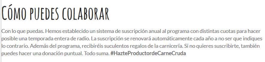 ¿Quieres apadrinarnos? ¡Te necesitamos!
carnecruda.es/hazte_producto…