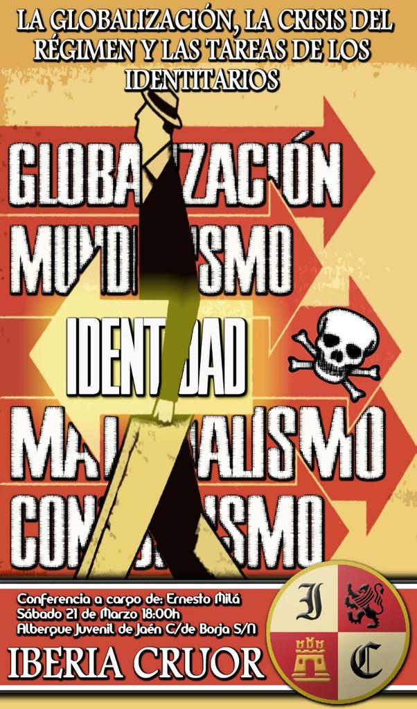 FReconquista's tweet photo. #Jaén, sábado 21 de marzo a las 18:00 horas en el albergue juvenil, conferencia de Ernesto Mila.
¡Acude! http://t.co/reBwqq9Usi