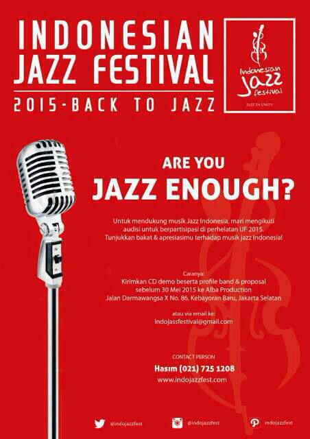 ayuanggraa's tweet photo. Punya band? Punya komposisi original? Yuk ikutan tampil di IJF 2015 #indojazzfest #jazz #IJF2015 http://t.co/addVFZFuLV