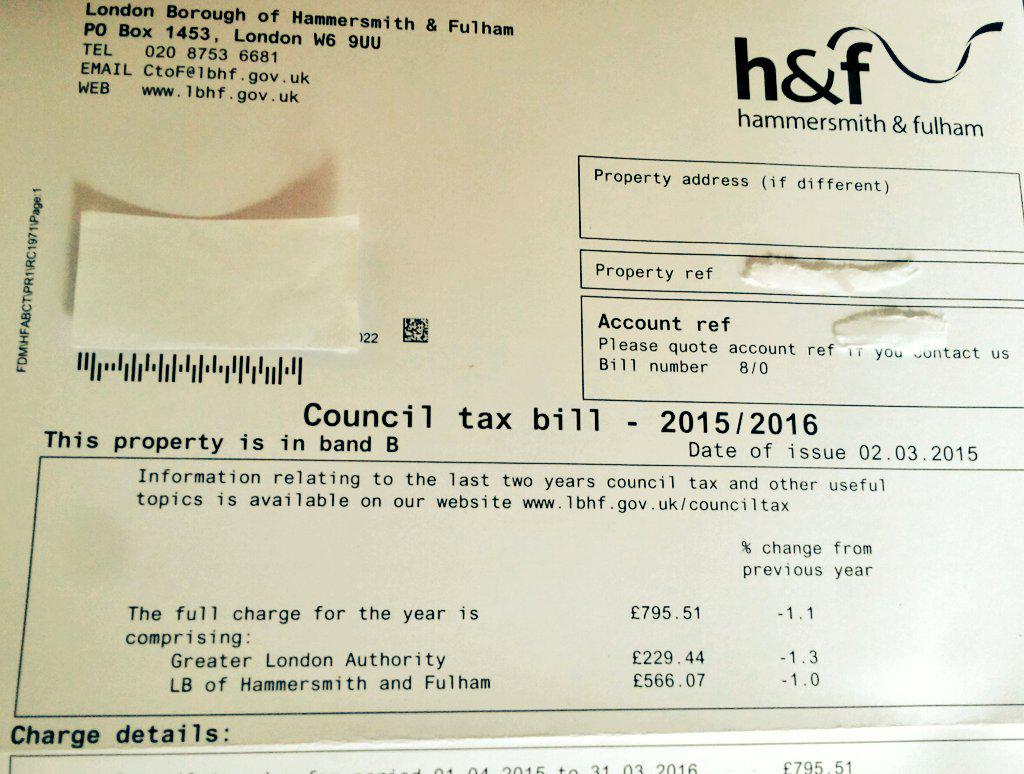 Acupofkhafi On Twitter Got My Council Tax Bill Today