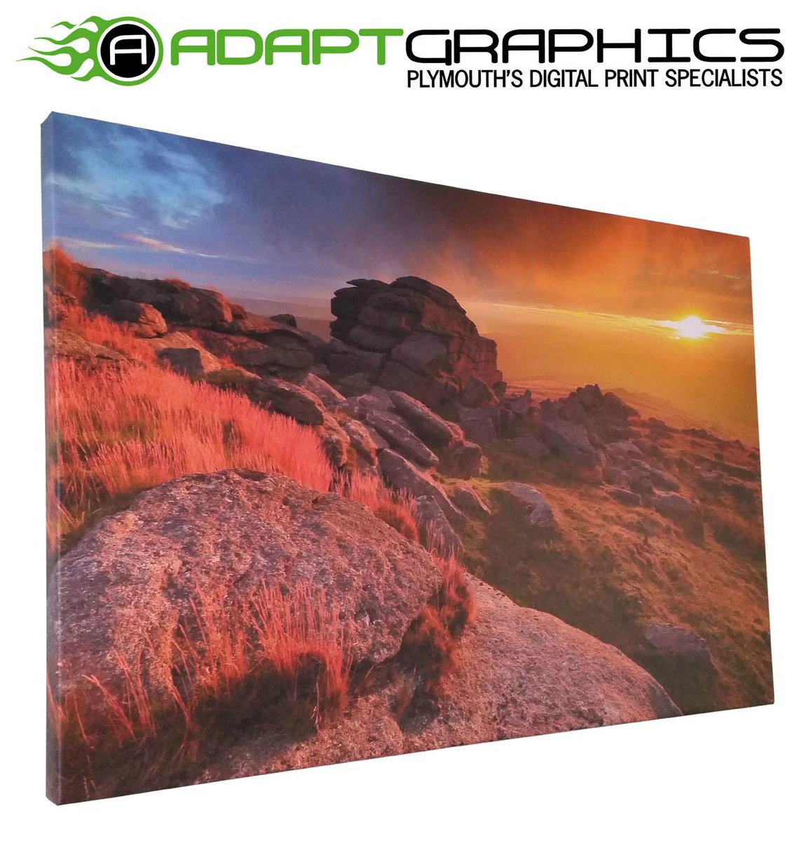 AdaptGraphics's tweet image. Magical light of King's Tor by landscape photographer @mgeorge_photo. Printed by @AdaptGraphics