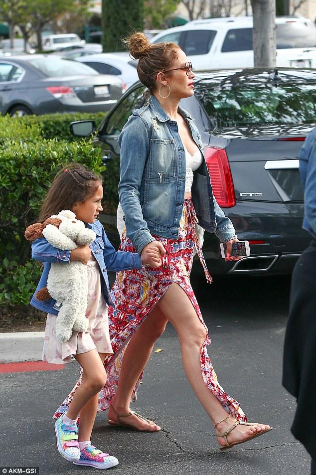 Denim @JLo #twinning #rainbownails #marshmallowprincess