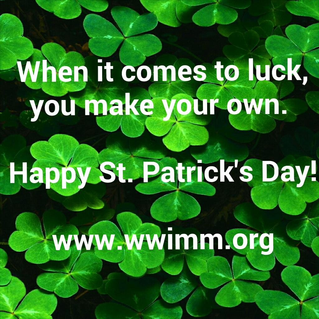 WWIMMnetwork's tweet photo. When it comes to luck, you make your own. #HappyStPatricksDay #wwimm #wwimming http://t.co/V2xEwdkXHN
