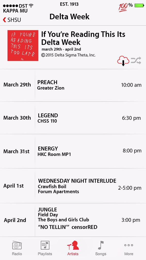 _iamjerryn's tweet photo. β@KappaMu_DST: #DeltaWeek2015 #SHSU http://t.co/niMWpN1F2Mβ
Dope flyer