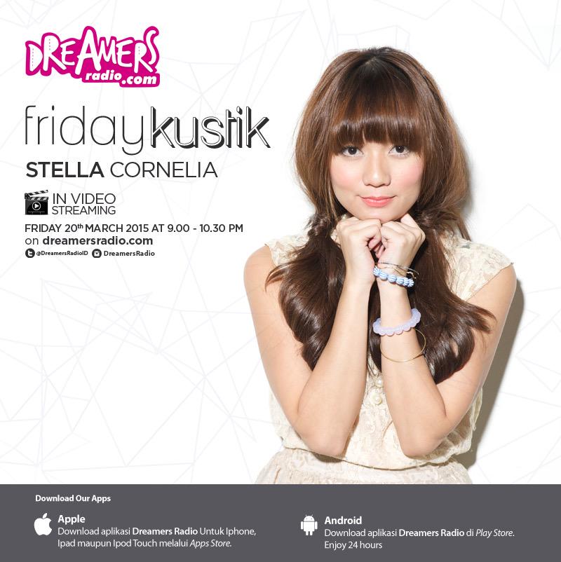 DreamersRadioID's tweet photo. Don't miss it! TONIGHT! #FridayKustik w/ @stella_scw at 9.00 - 10.30pm, Streaming on http://t.co/h219JHuAIE http://t.co/IUT4m7gchu