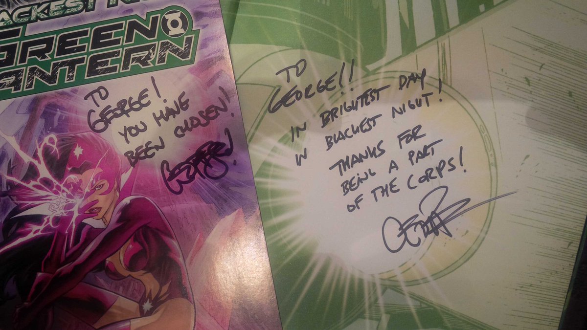 SectorGZ's tweet photo. Thanks to @geoffjohns i'm finally part of the Corp!!! #GreenLanternCorps @SilverSnailTO http://t.co/BnIShwcG1w