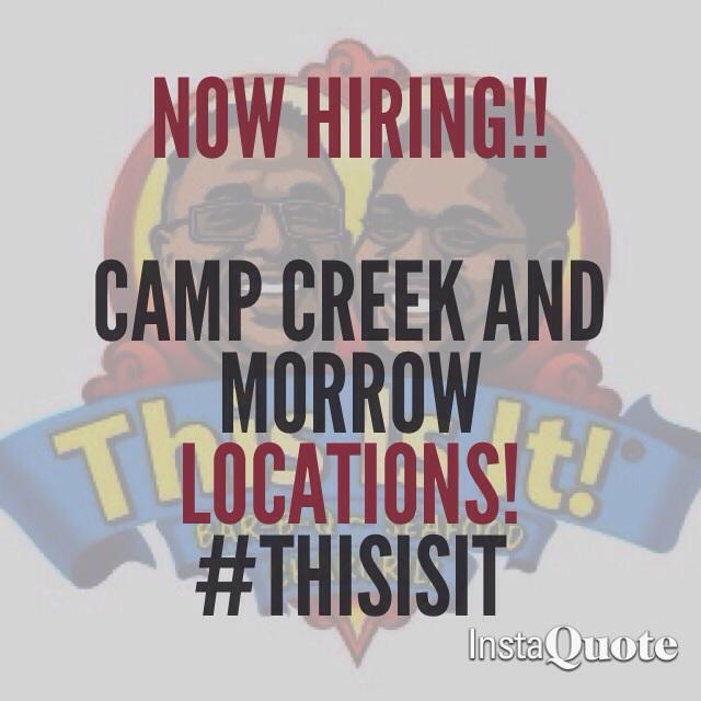 ThisIsItBBQ's tweet image. NOW HIRING! Thursday, 3/19 8:30-10am Camp Creek location (3523 Camp Creek Parkway, East Point, GA) ID &amp;amp; resume