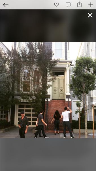 John stamos in front of the Full House house and these people didn't even know it #havemercy #theymissedout