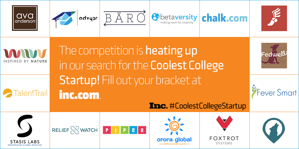 BucknellSBDC's tweet photo. Bracket time! Vote for @Inc #CoolestCollegeStartup 2015 http://t.co/mfQg9hnxAE @LocoLabs http://t.co/CamBXfQIef @BucknellU