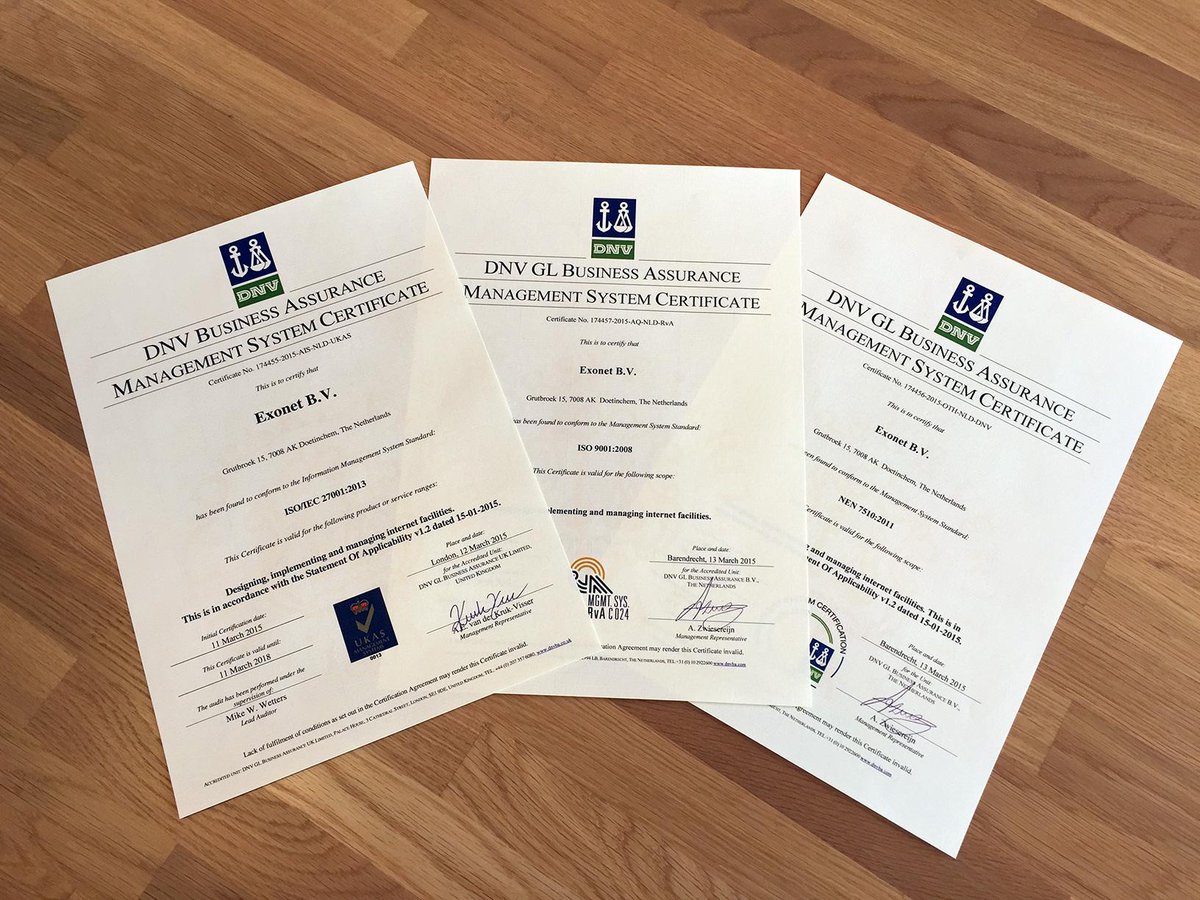 exonet's tweet photo. Exonet is ISO9001, ISO27001 en NEN7510 gecertificeerd! https://t.co/g0fU5OR8NL http://t.co/PeaKWygWOT
