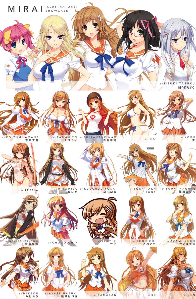 dannychoo's tweet photo. Mirai Suenaga illustrated by many sensei - how many of them do you recognize? http://t.co/y85xcUV5V2 http://t.co/eXhICCjdaM