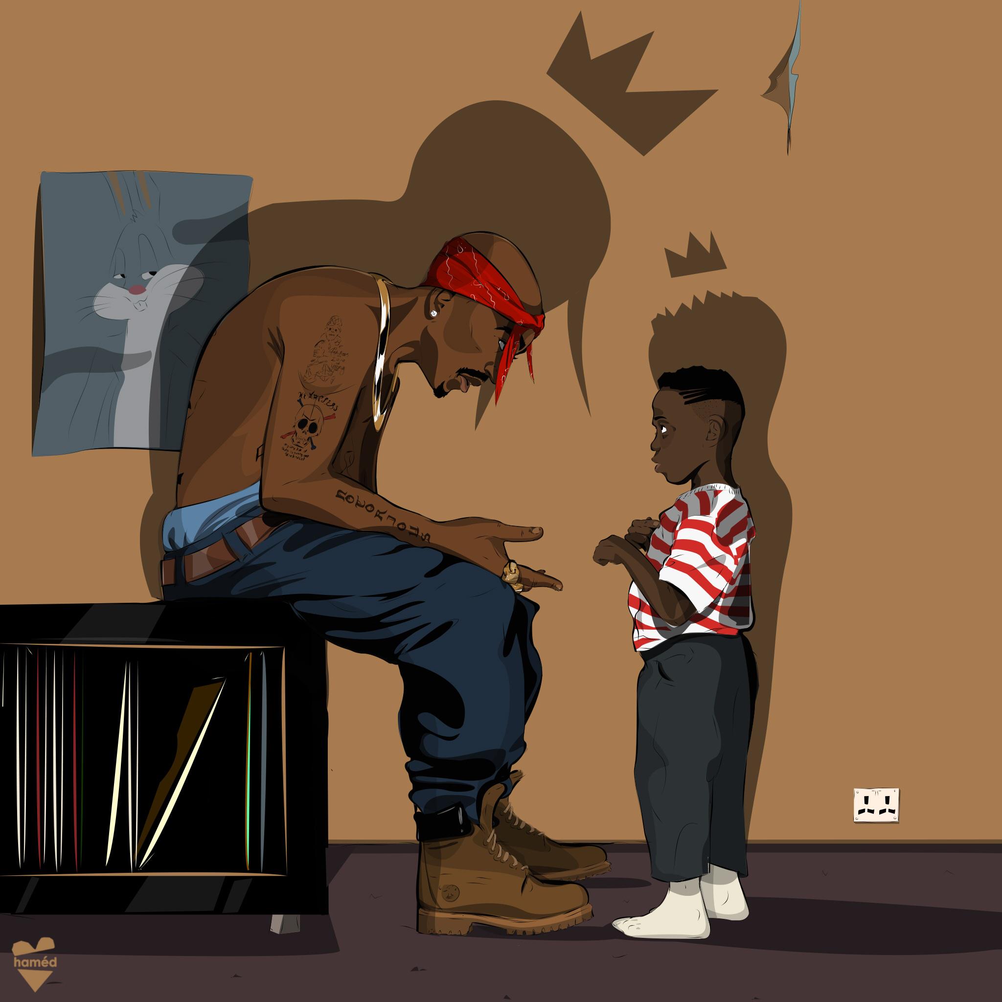 tupac cartoon