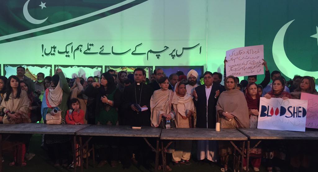 DrNausheenPTI's tweet photo. Protest against terrorism in schools,mosques,churches n Immambargah. We want peaceful Pakistan #PakistanAgainstTerror http://t.co/H0gZwSQBau