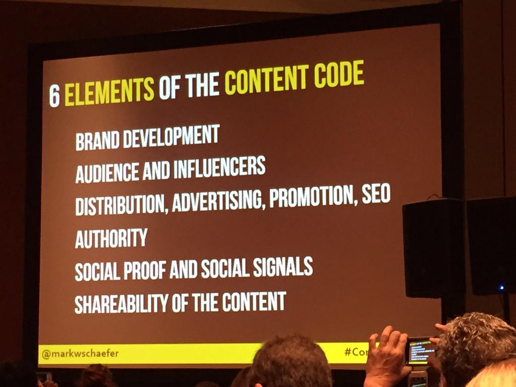 mhill's tweet image. 6 elements of the content code #contentstart #DGsxsw