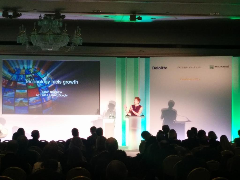 davidblack's tweet photo. Eileen Naughton, @GoogleUK: Tech is an engine of growth for the UK #mediatelco2015 http://t.co/MPssII4CYZ