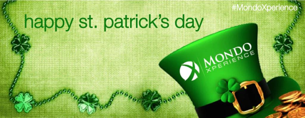 MondoXperience's tweet photo. Happy #StPatricksDay to all our Irish friends! Beannachtam na Femle Padraig! #Cheers!  
Team #MondoXperience http://t.co/fgjy3wUnWU