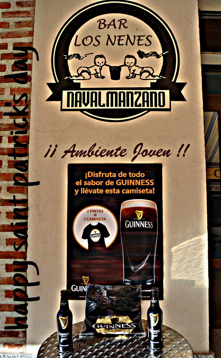 barlosnenes's tweet photo. Hoy,17-3 de 5 a 8 de la tarde : 2 guinness + camiseta x 5€ con este twitt!!! solo mayores de 18 años. #SanPatricio http://t.co/c08zE7bvn3