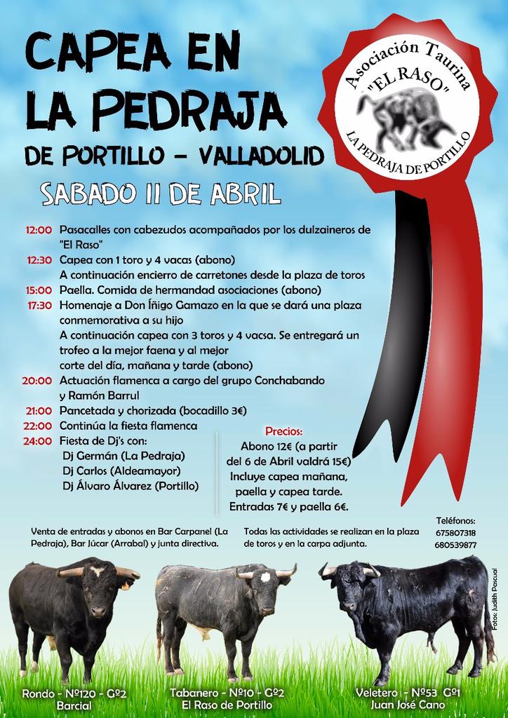 zury_lpd's tweet photo. "@ACT_ElRaso: Ya no queda nada para disfrutar de un de los dia mas completos se año. #capealapedraja2015 http://t.co/nQMeopLU6V"