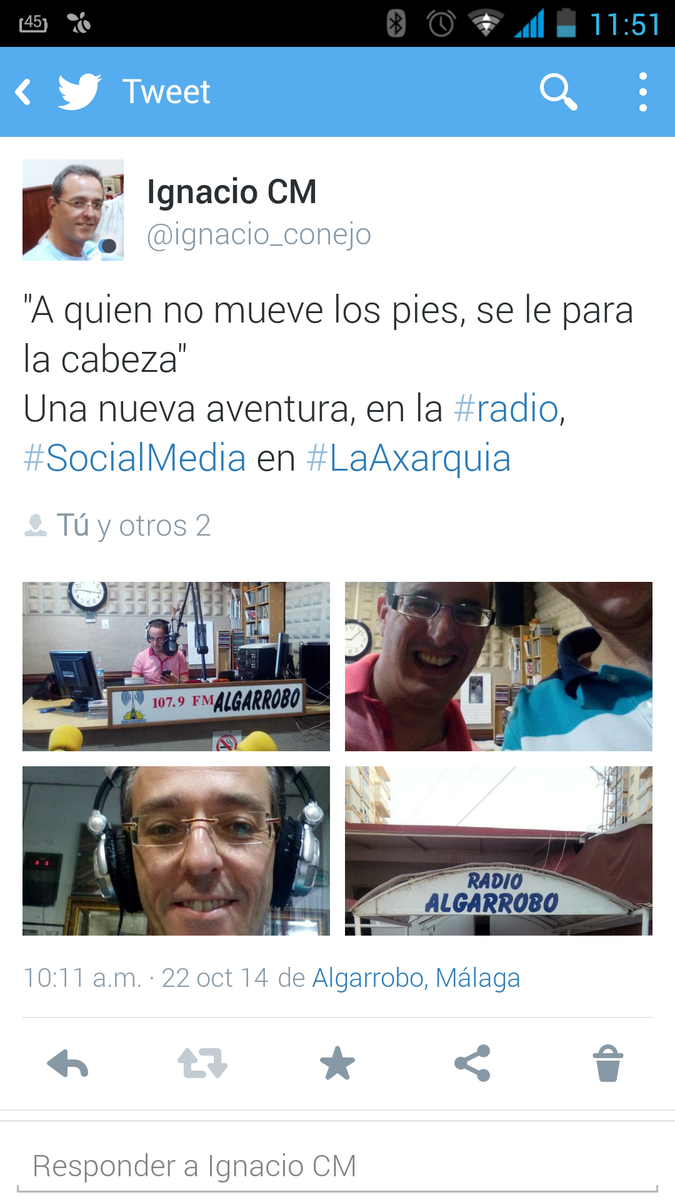 ignacio_conejo's tweet photo. "A quien no mueve los pies ..."
Ampliando horizontes, con @JMBlancoM en @CantoGalloRadio
http://t.co/fyDCzAg7ta http://t.co/Sl9nDOOCXe