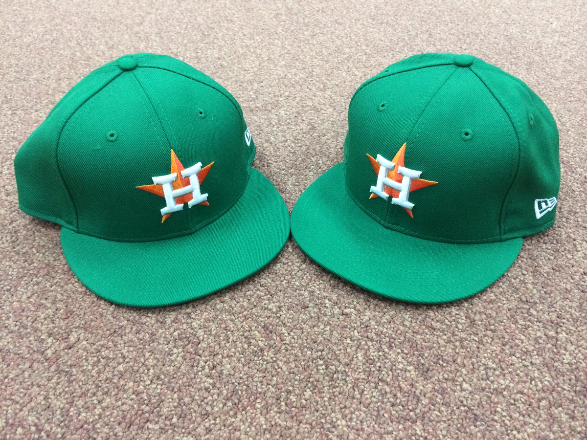 Houston Astros on X: Here's a closer look at the #Astros special  #StPatricksDay green caps. #AstrosST  / X