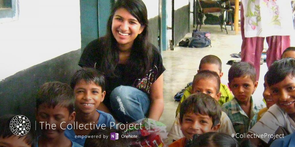 Skype's tweet image. The #CollectiveProject and student Neha Gupta help kids in India, one small act at a time. sk.ype.ms/rW8b34