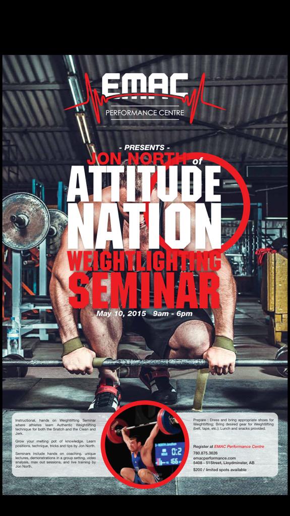EMACPerformance's tweet photo. We are bringing @AttitudeNation to #YLL !!!! Call us to reserve a spot. #JonNorth #yeg #yxe http://t.co/mxq8pUz0le