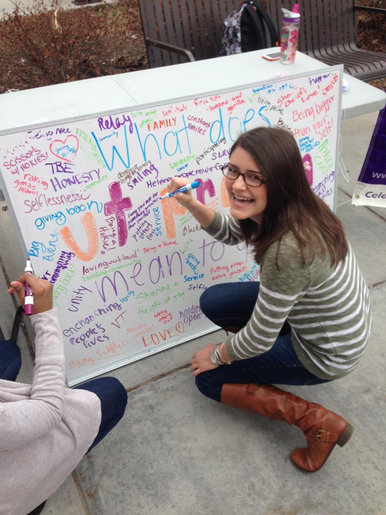 NJPKellogg's tweet photo. To me, Ut Prosim means service! #UtProsimWeek #VTBigEvent @VTBigEvent #AdvertisingCommittee http://t.co/iiEDT9XyuO
